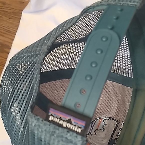 Patagonia 1973 unisex orange and dark green trucker hat adjustable - Picture 4 of 5